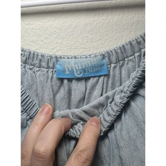 Show Me Your Mumu Lilian Off Shoulder Dress In Chambray Size Large - Picture 4 of 9